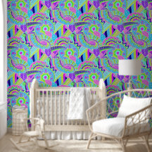 ファンタジーペイズリーオーナメントシームレスパターン1