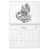 ファンタジーペンシルアートバイクリシアートKSZP カレンダー (2月 2027)