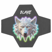 ファンタジーホワイトウルフヘッド サッカーボール (フラット)