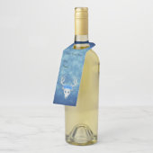 ファンタジーホワイトディアヘッドかわいらしバラミスティブルー ボトルネックタグ (アングル)