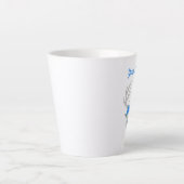 ファンタジーホワイトディアヘッド〔雄ジカの〕枝角ブかわいらしルーバラ カフェラテマグ (正面)