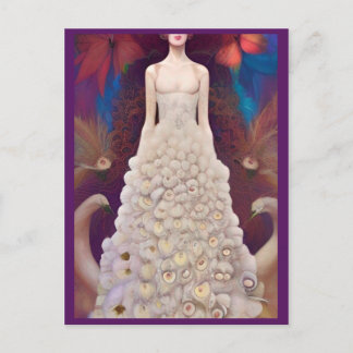 ファンタジーホワイトピーコ結婚ックズドレスファッションディーバ ポストカード