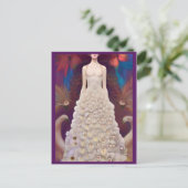 ファンタジーホワイトピーコ結婚ックズドレスファッションディーバ ポストカード (スタンド正面)