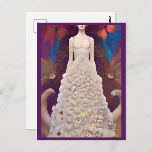 ファンタジーホワイトピーコ結婚ックズドレスファッションディーバ ポストカード (正面/裏面)
