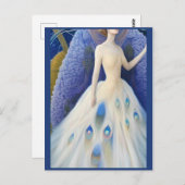 ファンタジーホワイトピ結婚ーコックのドレスファッションDiva P ポストカード (正面/裏面)