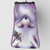 ファンタジーホワイトベビーキツネラベンダーアイズ ゴルフヘッドカバー (回転90)