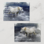 ファンタジーホワイトホース&海サーフビジネスカード 名刺 (正面/裏面)