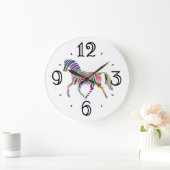 ファンタジーホースアニマルプリント ラージ壁時計 (ホーム)