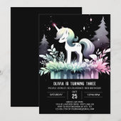 ファンタジーホース誕生日 招待状 (正面/裏面)