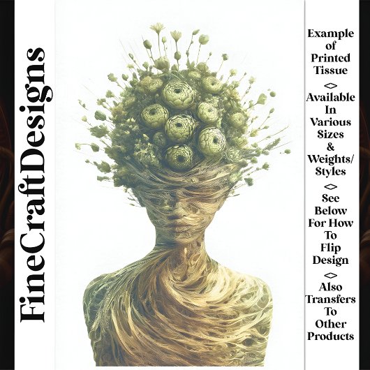 ファンタジーボタニカルヒューマノイド姿W6デコページ 薄葉紙