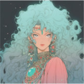 ファンタジーボヘミアン美学アニメガール シール (正面)