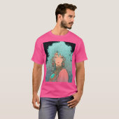 ファンタジーボヘミアン美学アニメガール Tシャツ (正面フル)