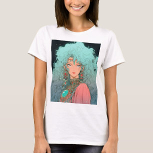 ファンタジーボヘミアン美学アニメガール Tシャツ