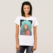 ファンタジーボヘミアン美学アニメガール Tシャツ (正面フル)
