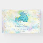 ファンタジーボーイズブルードラゴンベビーシャワーバナー 横断幕 (横)