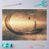 ファンタジーボート旅行20x30デコページ 薄葉紙 (クラフト)