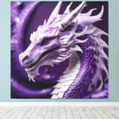 ファンタジーポートレートの紫白龍 キャンバスプリント (インサイチュ (ウッドフロア))