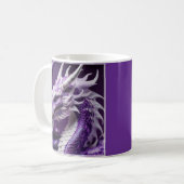 ファンタジーポートレートの紫白龍 コーヒーマグカップ (正面左)
