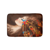 ファンタジーポートレート女性バタフライバスマット バスマット (正面)