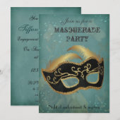 ファンタジーマスカレードパーティーの招待状 招待状 (正面/裏面)