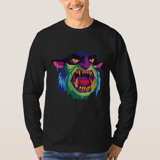 ファンタジーマスク ロールプレイ ゲーミング オーガ Tシャツ (正面)