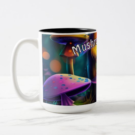 ファンタジーマッシュルームコーヒーカップ ツートーンマグカップ (左)