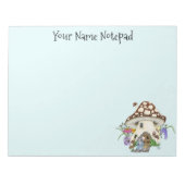 ファンタジーマッシュルームハウスフローラ ノートパッド (正面)