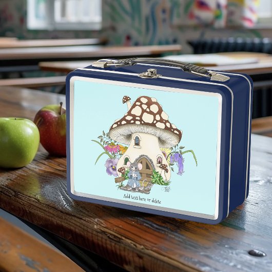 ファンタジーマッシュルームハウスフローラ メタルランチボックス