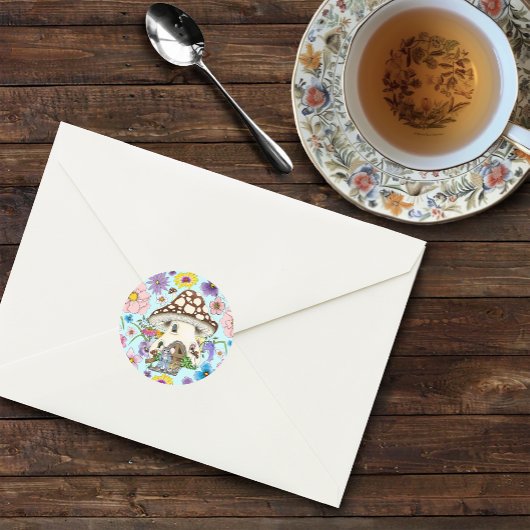 ファンタジーマッシュルームハウスフローラ ラウンドシール