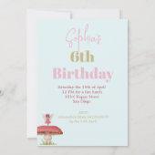 ファンタジーマッシュルームフェアリー誕生日カスタム 招待状 (裏面)