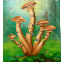 ファンタジーマッシュルーム蜂蜜アガリクス シャワーカーテン