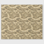 ファンタジーマップマンガ旧手書き紙 ラッピングペーパー (フラット)