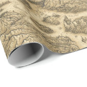 ファンタジーマップマンガ旧手書き紙 ラッピングペーパー (ロールコーナー)