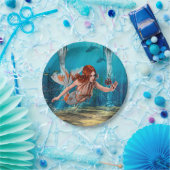 ファンタジーマーメイドとシーリリー ペーパープレート (パーティー)