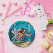 ファンタジーマーメイドとシーリリー ペーパープレート (パーティー)
