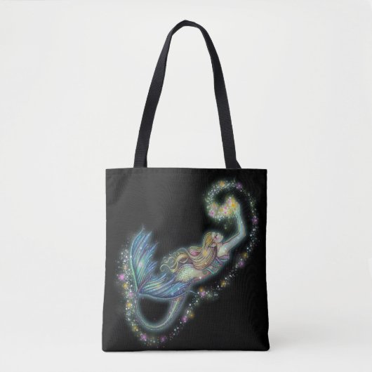 ファンタジーマーメイドのアートワークbyモリー・ハリソン トートバッグ (正面)