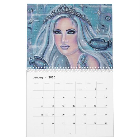ファンタジーマーメイドカレンダー2023 by Renee Lavoie カレンダー (1月 2026)