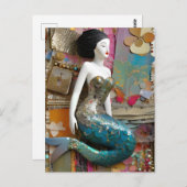 ファンタジーマーメイドコラージュ ポストカード (正面/裏面)