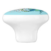 ファンタジーマーメイドティール(緑がかった色)テール セラミックノブ (側面)