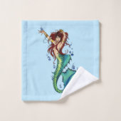 ファンタジーマーメイドティール(緑がかった色)テール バスタオルセット (ウォッシュタオル)