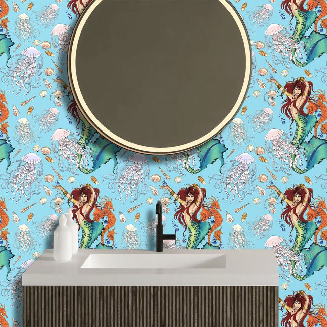 ファンタジーマーメイドティール（緑がかった色）テール 壁紙 (クリエイターアップロード済み)