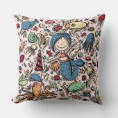 ファンタジーマーメイドパターン クッション (正面)