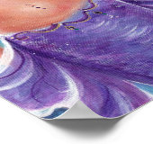 ファンタジーマーメイドパープルポスターby Renee L.Lavoie ポスター (角)