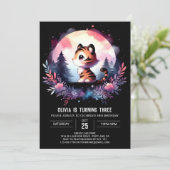 ファンタジーミニマリストタイガー誕生日 招待状 (スタンド正面)