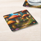 ファンタジームシロ紙コースター スクエアペーパーコースター (アングル)