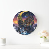 ファンタジームーンウォーターフォール ラージ壁時計 (ホーム)