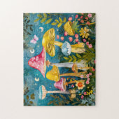 ファンタジームーンライトで森のキノコ ジグソーパズル (縦)