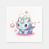 ファンタジーモダン恐竜の赤ちゃんシャワー スタンダードカクテルナプキン (正面)