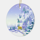 ファンタジーヤギのクリスマスオーナメント セラミックオーナメント (左)