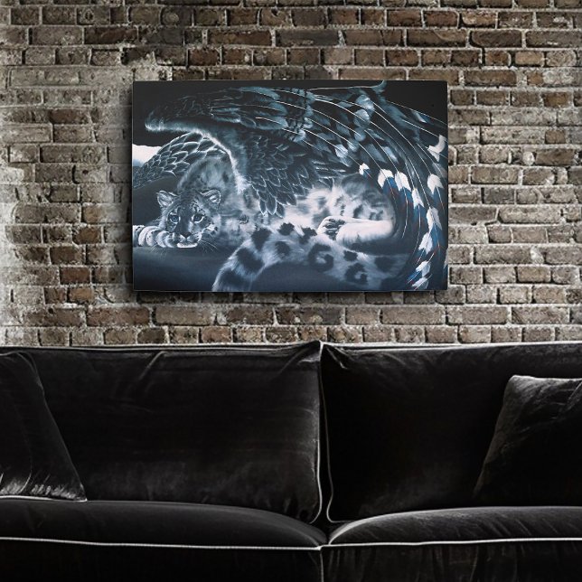 ファンタジーユキヒョウ メタルプリント (クリエイターアップロード済み)